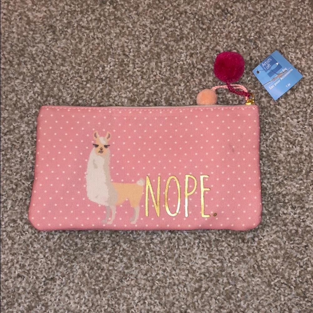NWT llama pencil pouch